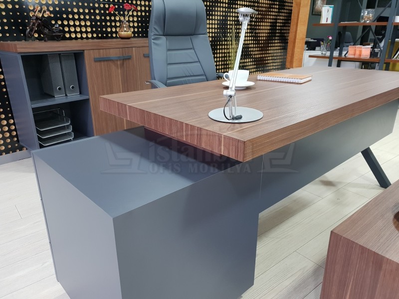 Istanbul Office Executive Office Canberra - Anthracite Walnut