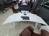 White Lacquer Executive Office Desk