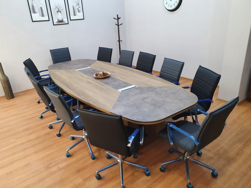 Large Oval Meeting Table