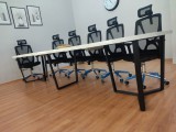 Large Oval Meeting Table White